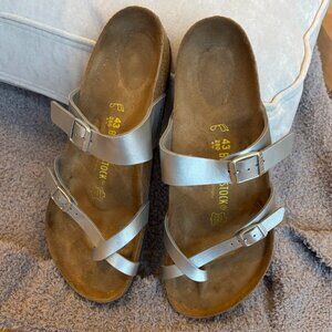BIRKENSTOCK Mayari Sandals Women's Size 43 EU (US 12 to 12.5) Silver